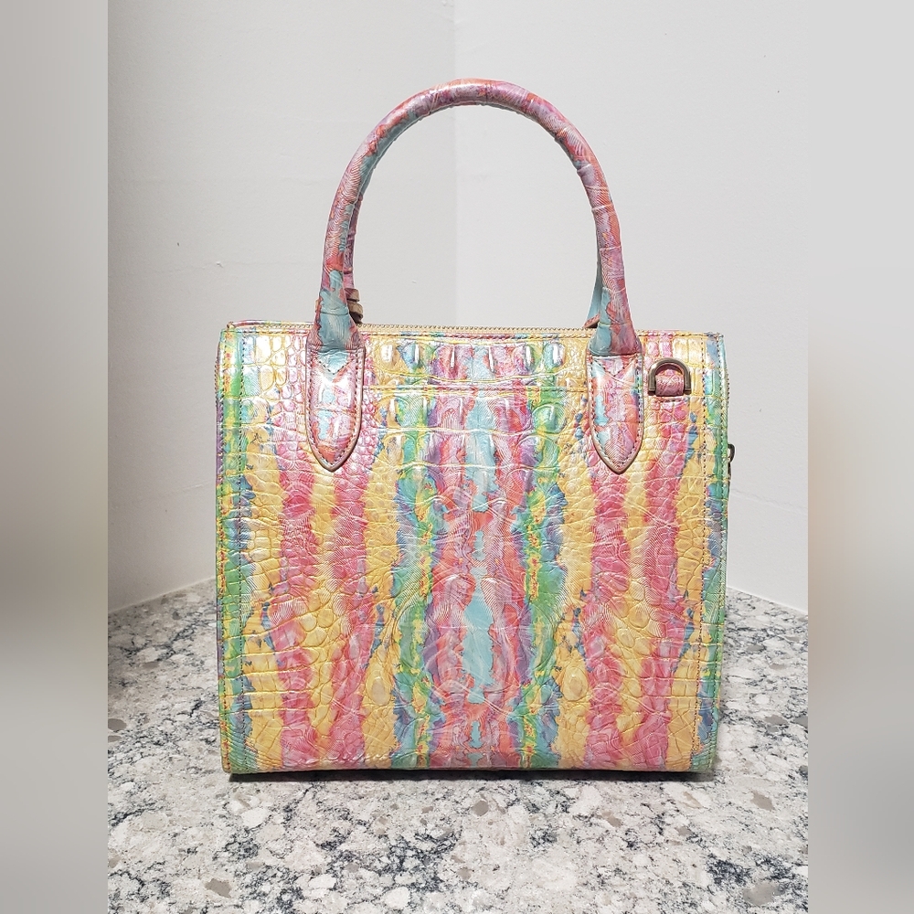 🍭Brahmin Small Caroline Satchel Saltwater Taffy Melbourne - Picture 16 of 16